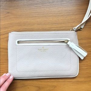 Tan Kate spade wristlet
